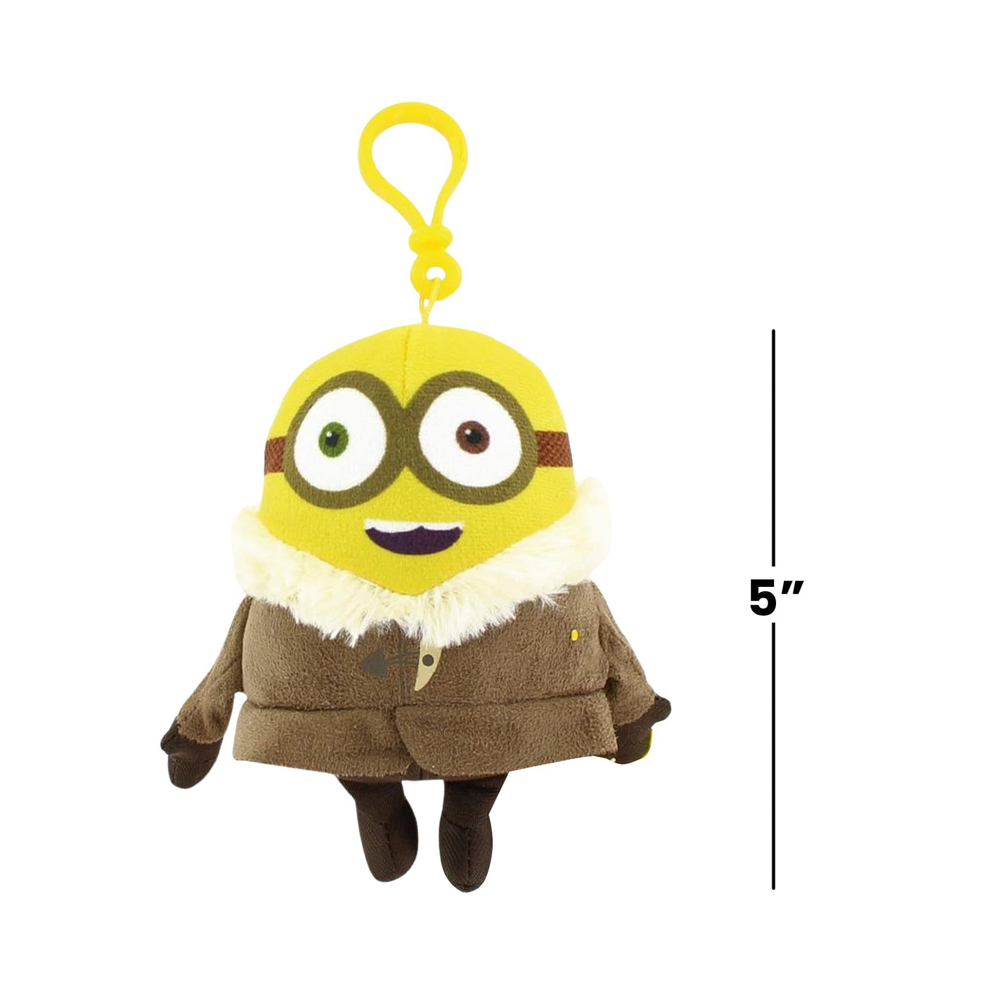 Alt View 2. Commonwealth Toys - Minion Movie Winter Minion (2 Eyes) Clip-On 5" Plush - Yellow.