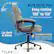 Alt View 12. Click365 - Transform 2.0 Extra Comfort Ergonomic Mid-Back Desk Chair - Light Gray.