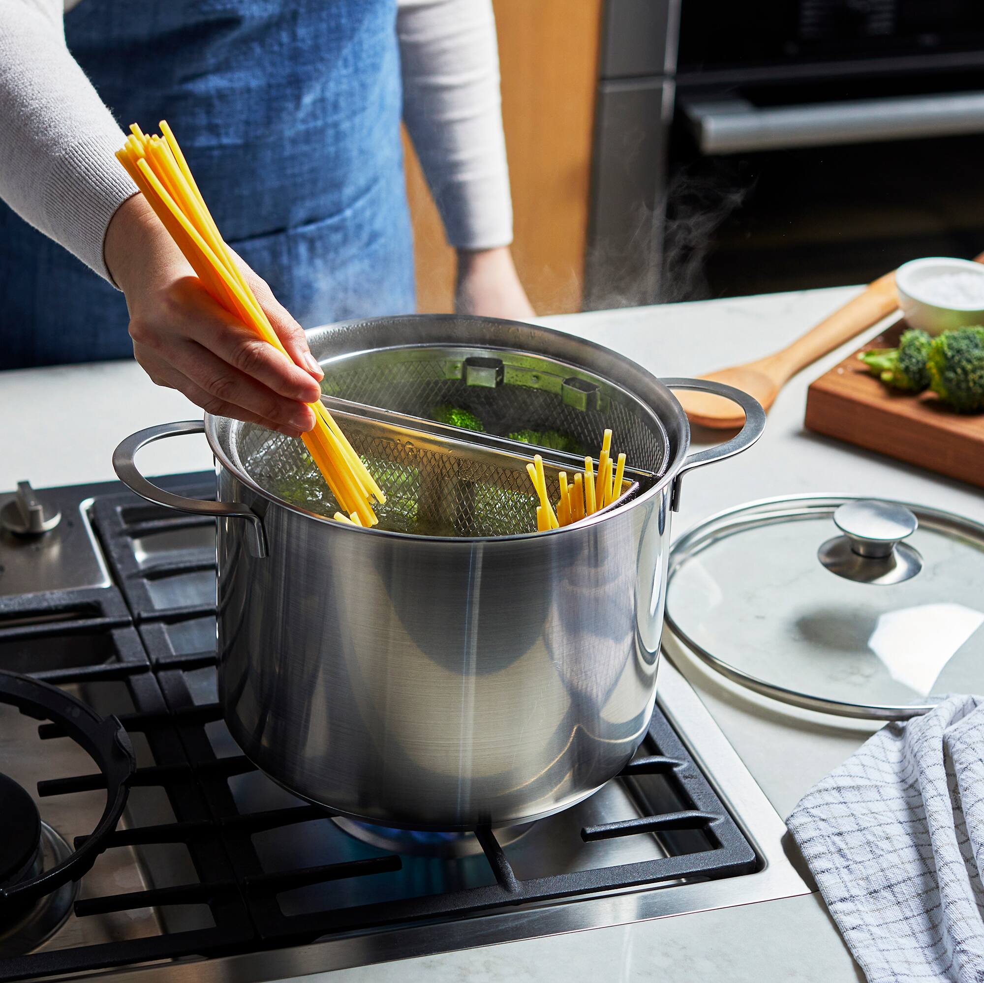 Alt View 5. Demeyere - Demeyere Resto 8.5-qt Stainless Steel 7-In-1 Multi-Pot - Stainless Steel.