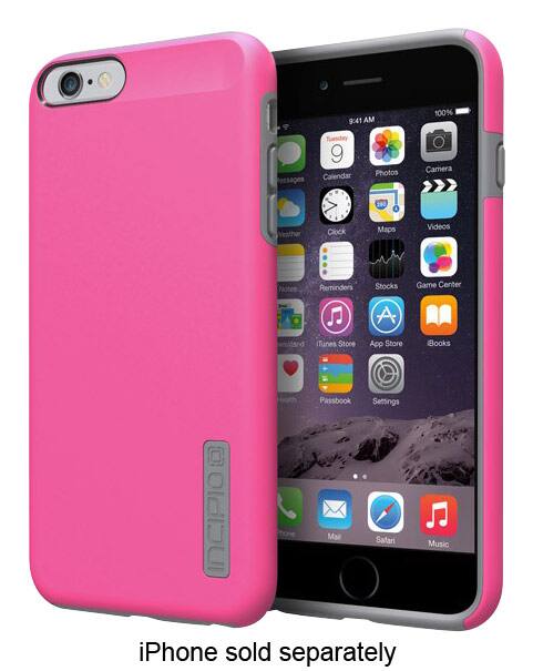 Front. Incipio - DualPro Hard Shell Case for Apple° iPhone° 6 Plus and 6s Plus - Pink/Charcoal.