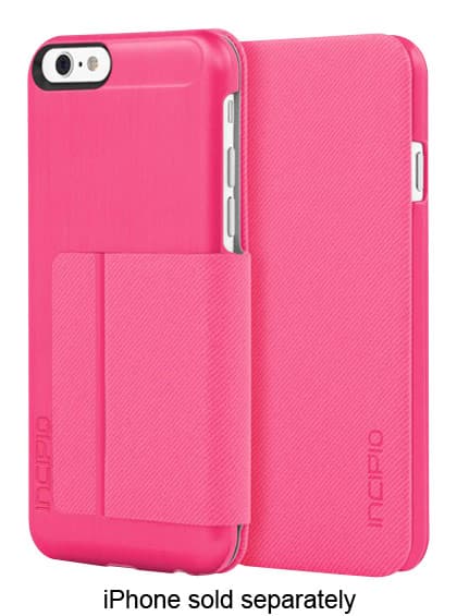 Front. Incipio - Highland Folio Case for Apple® iPhone® 6 - Pink.