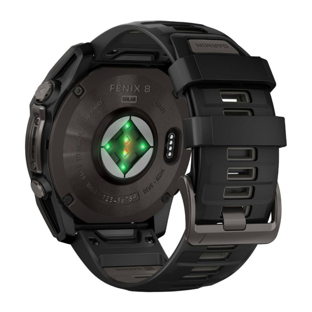 GARMIN FENIX 8 SOLAR SAPPHIRE TITANIUM - WR 100M MOODIVE 123456789 QUICKFIT