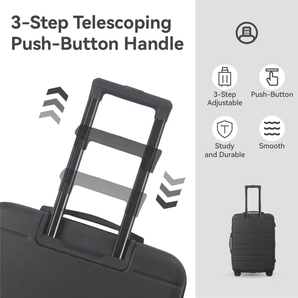 3-Step Telescoping Push-Button Handle

- 3-Step Adjustable
- Push-Button
- Study and Durable
- Smooth