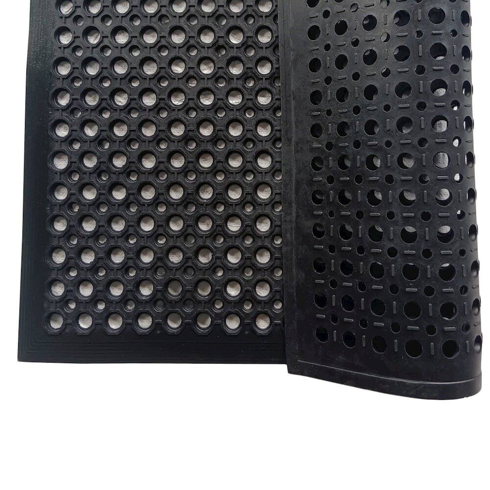 Back. Floortex - Doortex® Open-Top Black Anti-Fatigue Mat - 36" x 60" - Black.