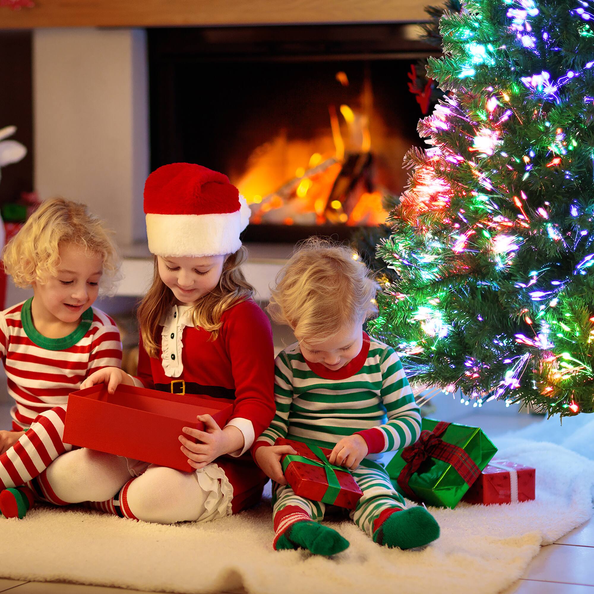 Alt View 19. Costway - 6ft Pre-lit Fiber Optic PVC Artificial Christmas Tree w/ 617 Branch Tips - Green.