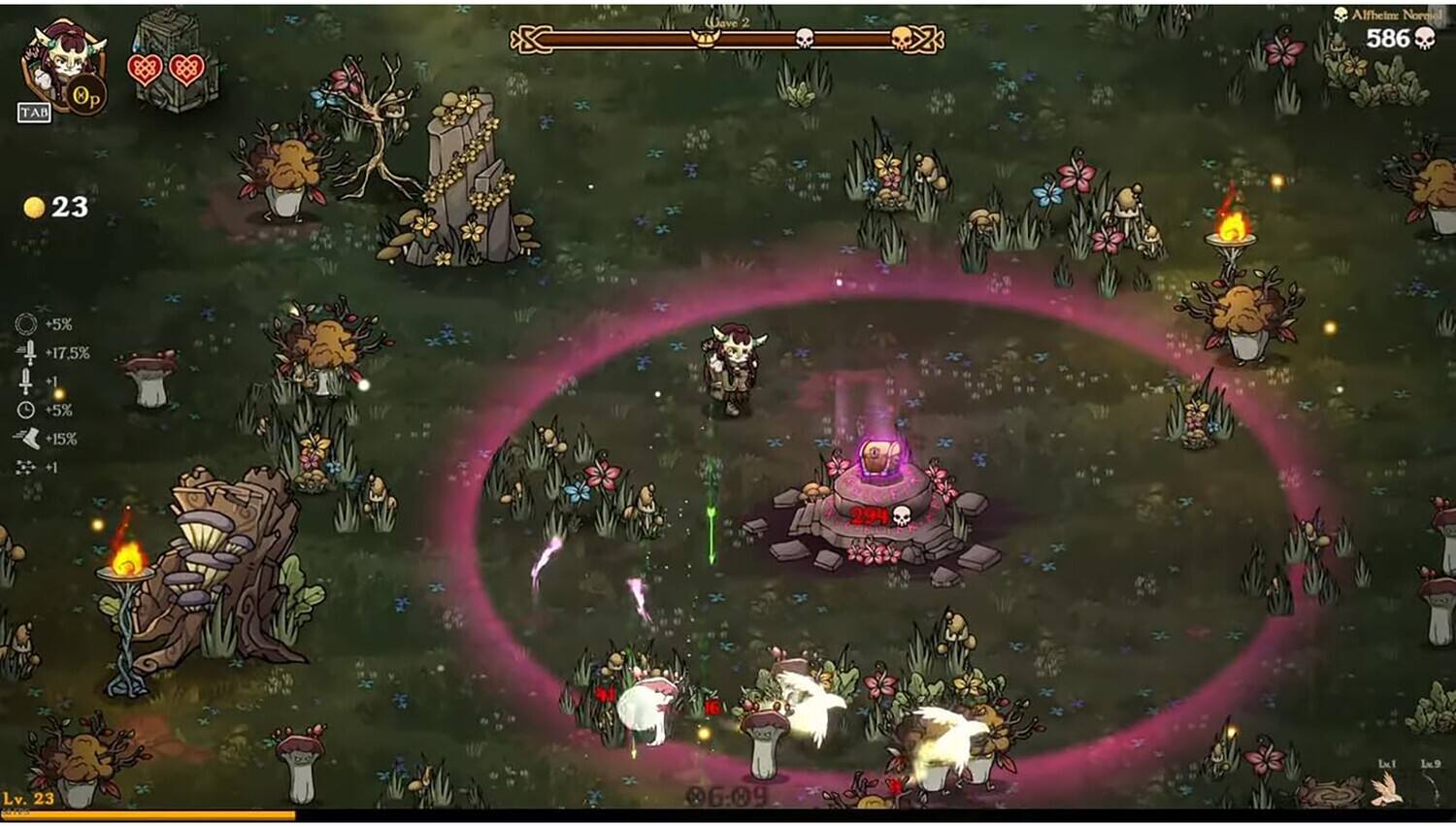 Wave Alfheim Normal 586 TAB Op P 23 +5% +17.5% +1 +5% 15% +1 294 16 Lx1 Lu.9 Lv. 23 06:09