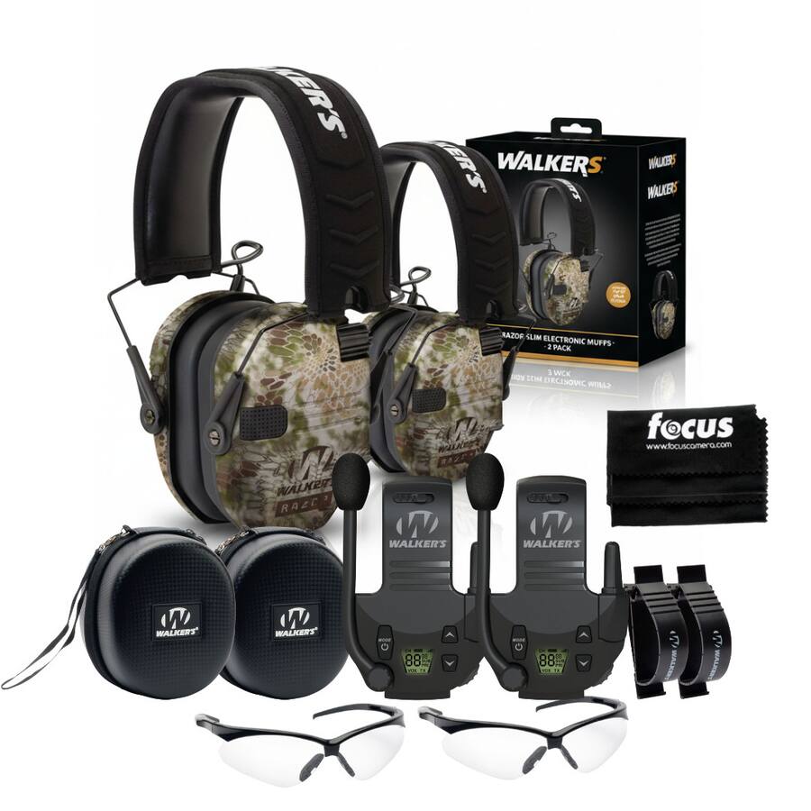 Walker Razor Slim Kryptec Walker’s Walker's Razor Walkie Talkie Bundle with Ear Muff (Kryptek ...