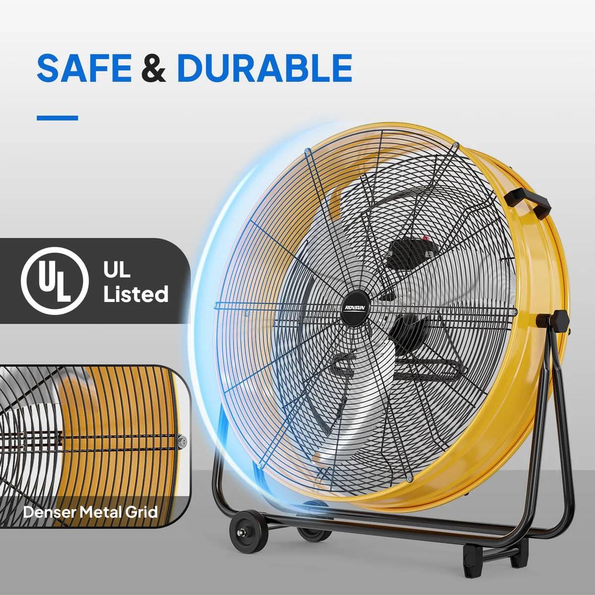 SAFE & DURABLE

UL Listed

Denser Metal Grid