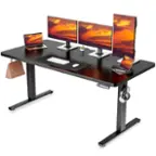 Front. GTPlayer - Standing Gaming Desk with Adjustable Height - Black.