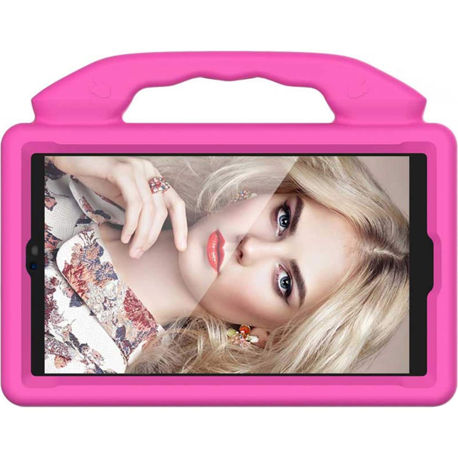 Front. SaharaCase - KidProof Case for Samsung Galaxy Tab A9 and Galaxy Tab A7 Lite - Pink.