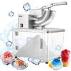 Front. VEVOR - Commercial Ice Crusher 661LBS/H,350W Electric Snow Cone Machine with 4 Blades,2000RPM Stainless Steel Shaved Ice Machine - Silver.