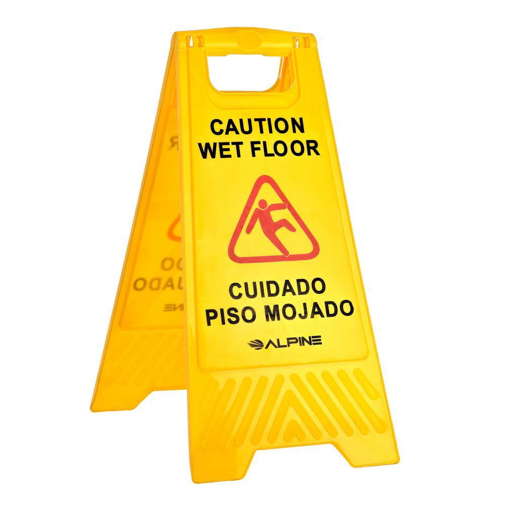 CAUTION WET FLOOR, CUIDADO PISO MOJADO, ALPINE
