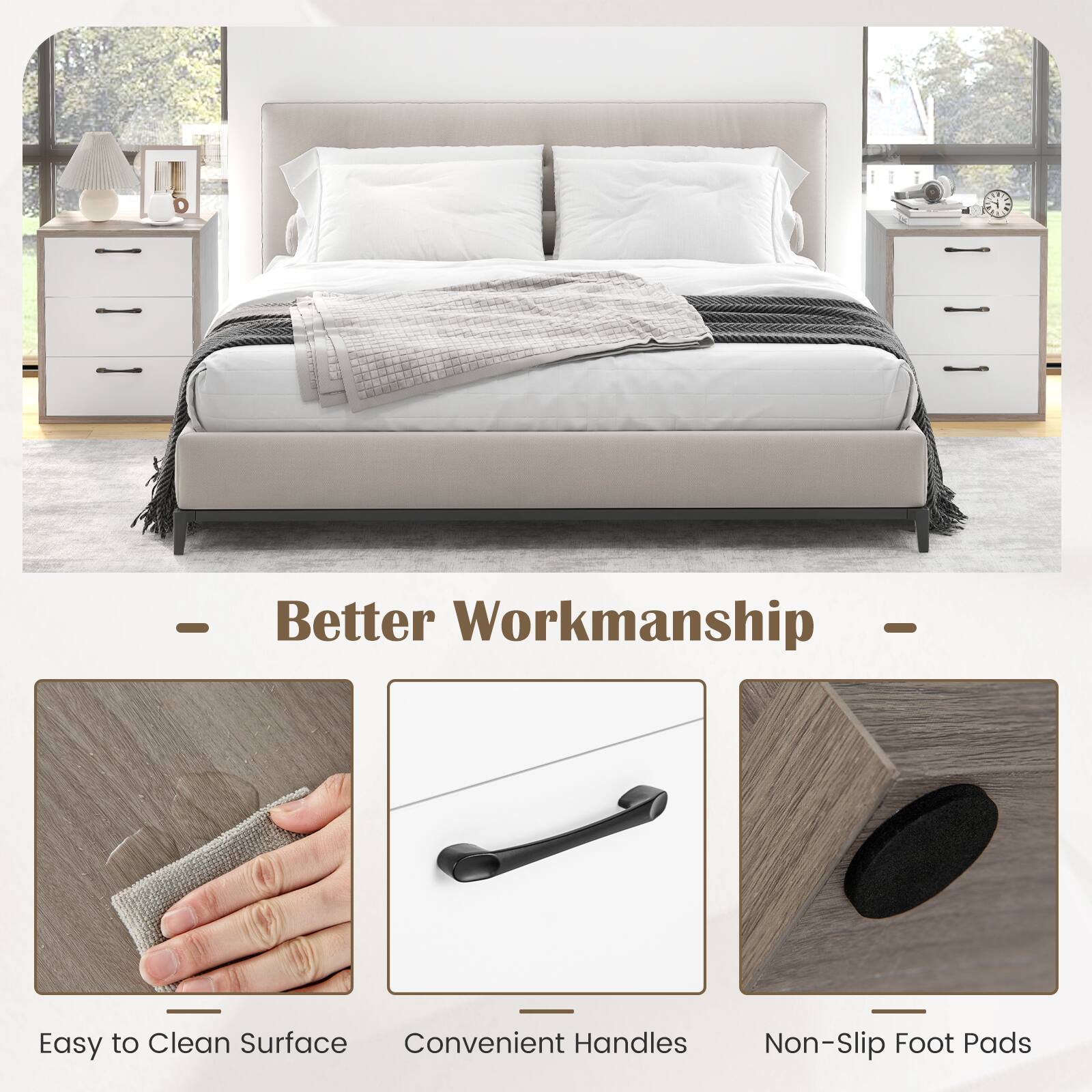 Better Workmanship

Easy to Clean Surface
Convenient Handles
Non-Slip Foot Pads