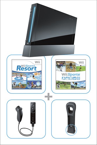 Best Buy: Nintendo Nintendo Wii Console (Black) with Wii Sports and Wii  Sports Resort RVKSKAAU
