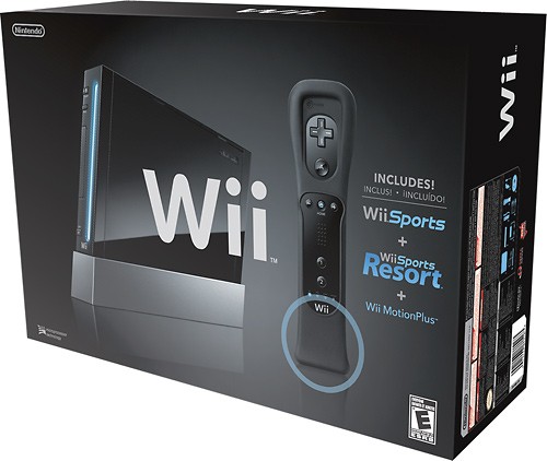 Wii Consola Negra + Wii Sports + Wii Sports Resort – Saimaya