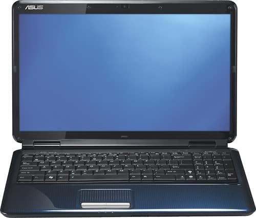 Front Standard. Asus - Factory-Refurbished Laptop with Intel® Pentium® Dual-Core Processor - Midnight Blue.