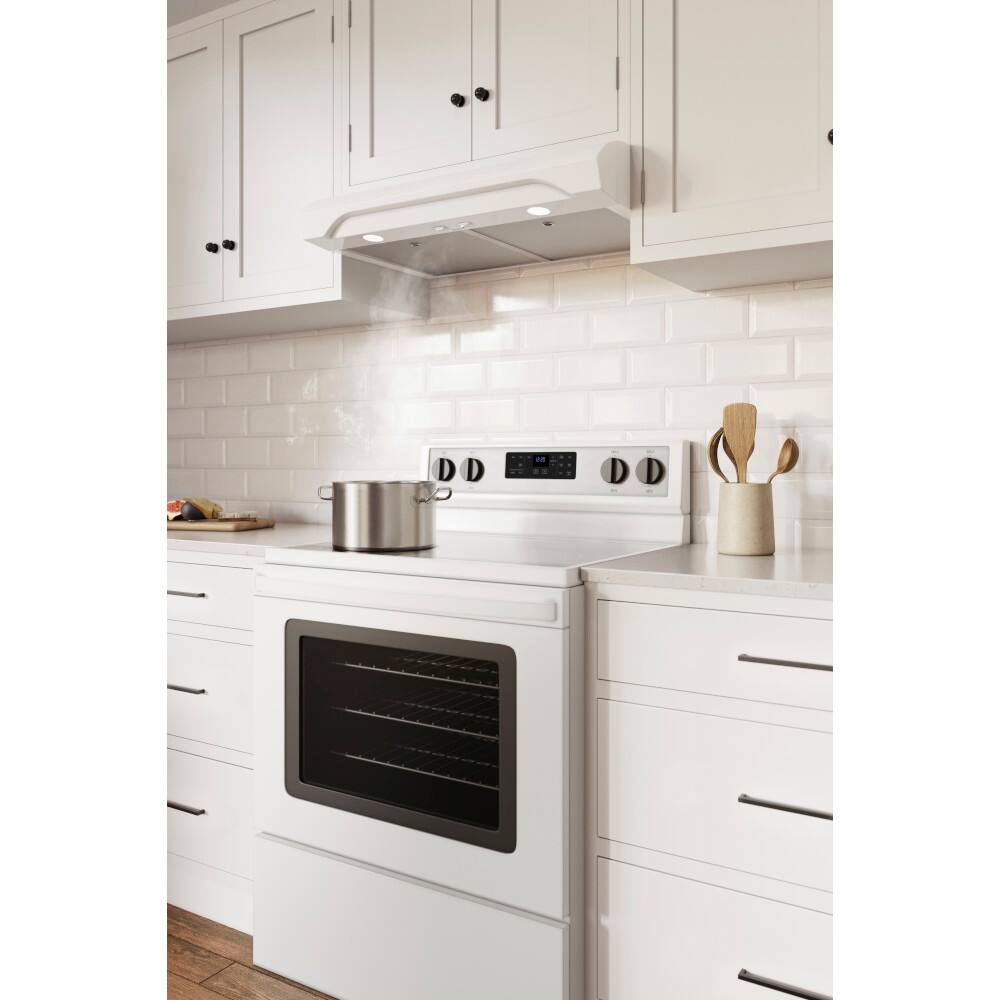Alt View 9. Broan - Alta 30-Inch 350 MAX Blower CFM 1.5 Sones Range Hood - White.