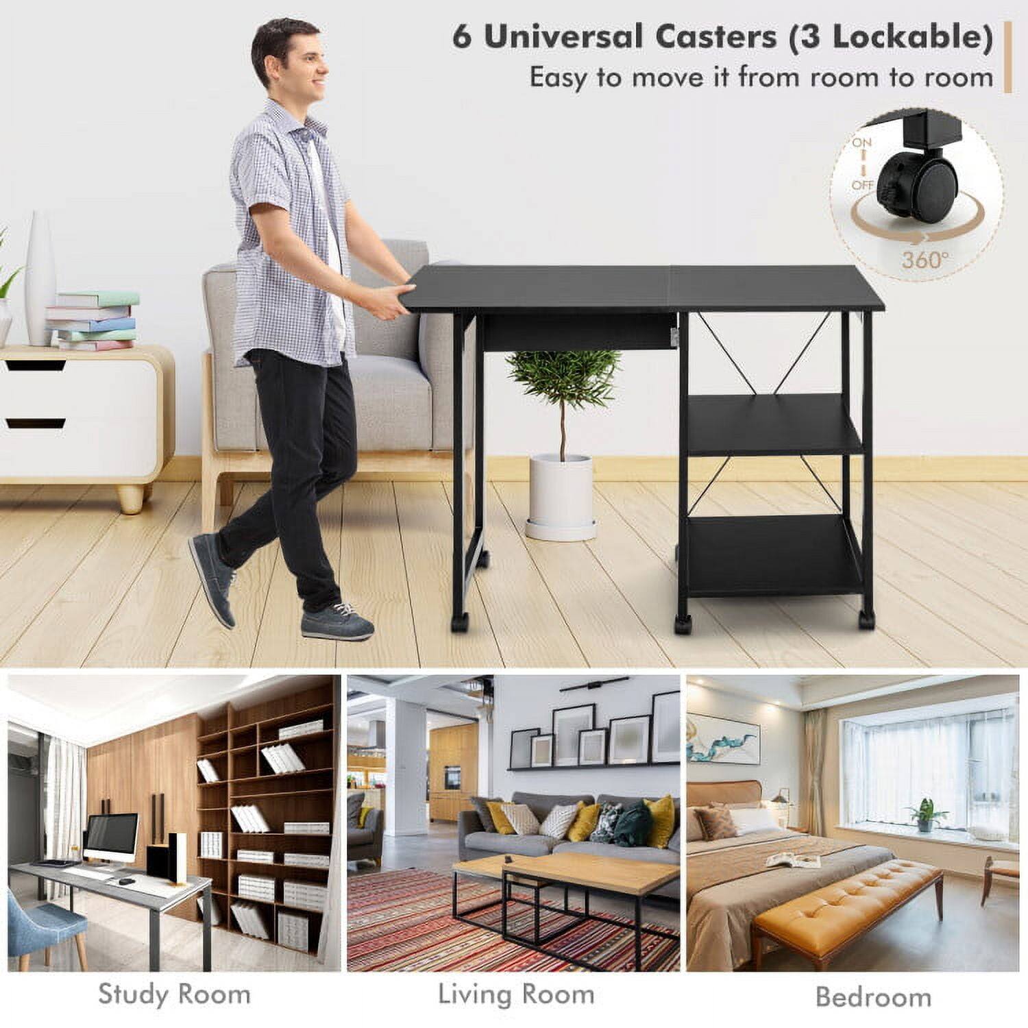 6 Universal Casters (3 Lockable)  
Easy to move it from room to room  

ON OFF 360°  

Study Room  
Living Room  
Bedroom
