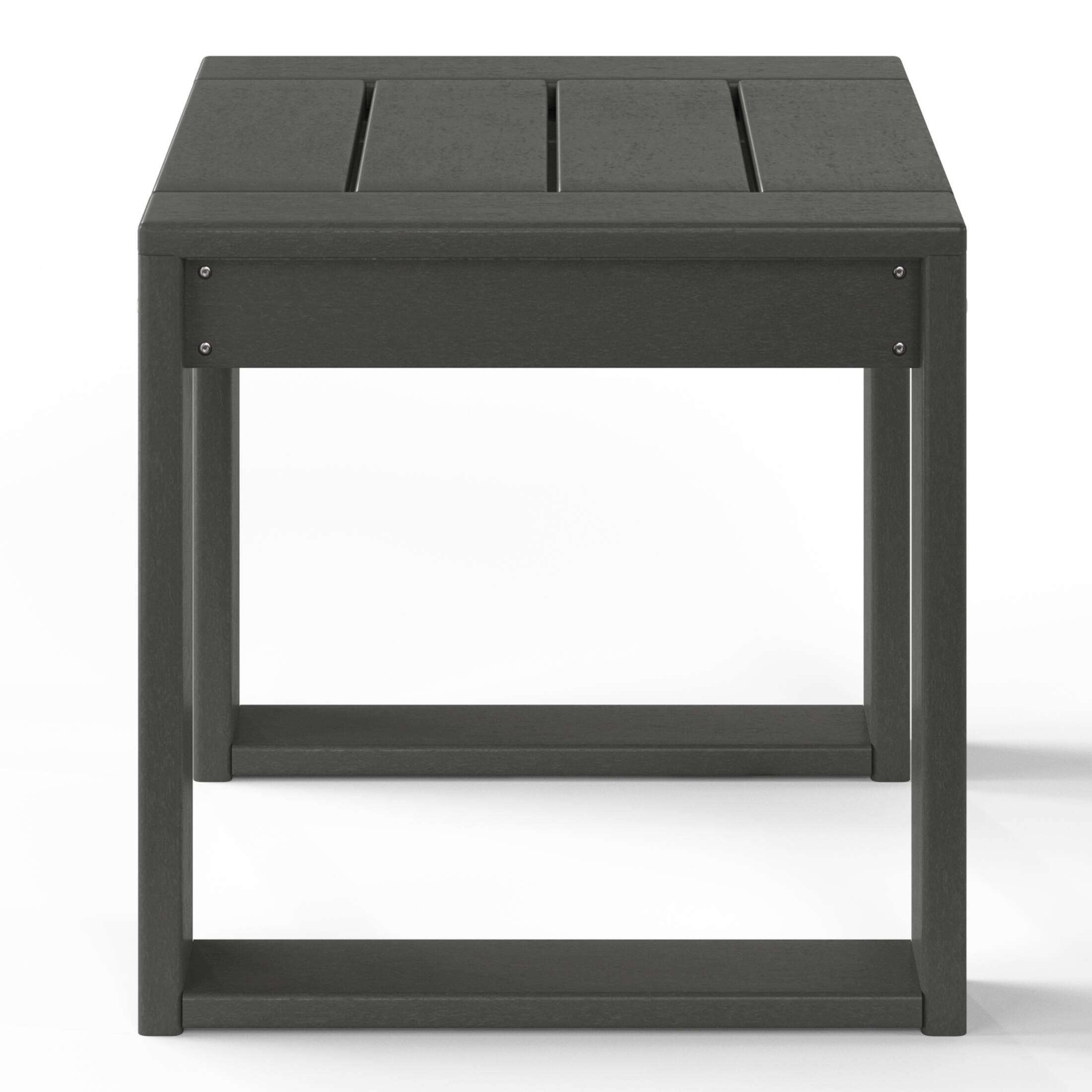 Alt View 3. WestinTrends - WestinTrends Montara Outdoor Modern 3-Piece HDPE Patio Sofa Set with Side Table - Black.
