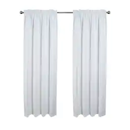 RT Designers Collection - 100% Polyester Twilight Blackout Rod Pocket Curtain Panel 54" x 84" - White