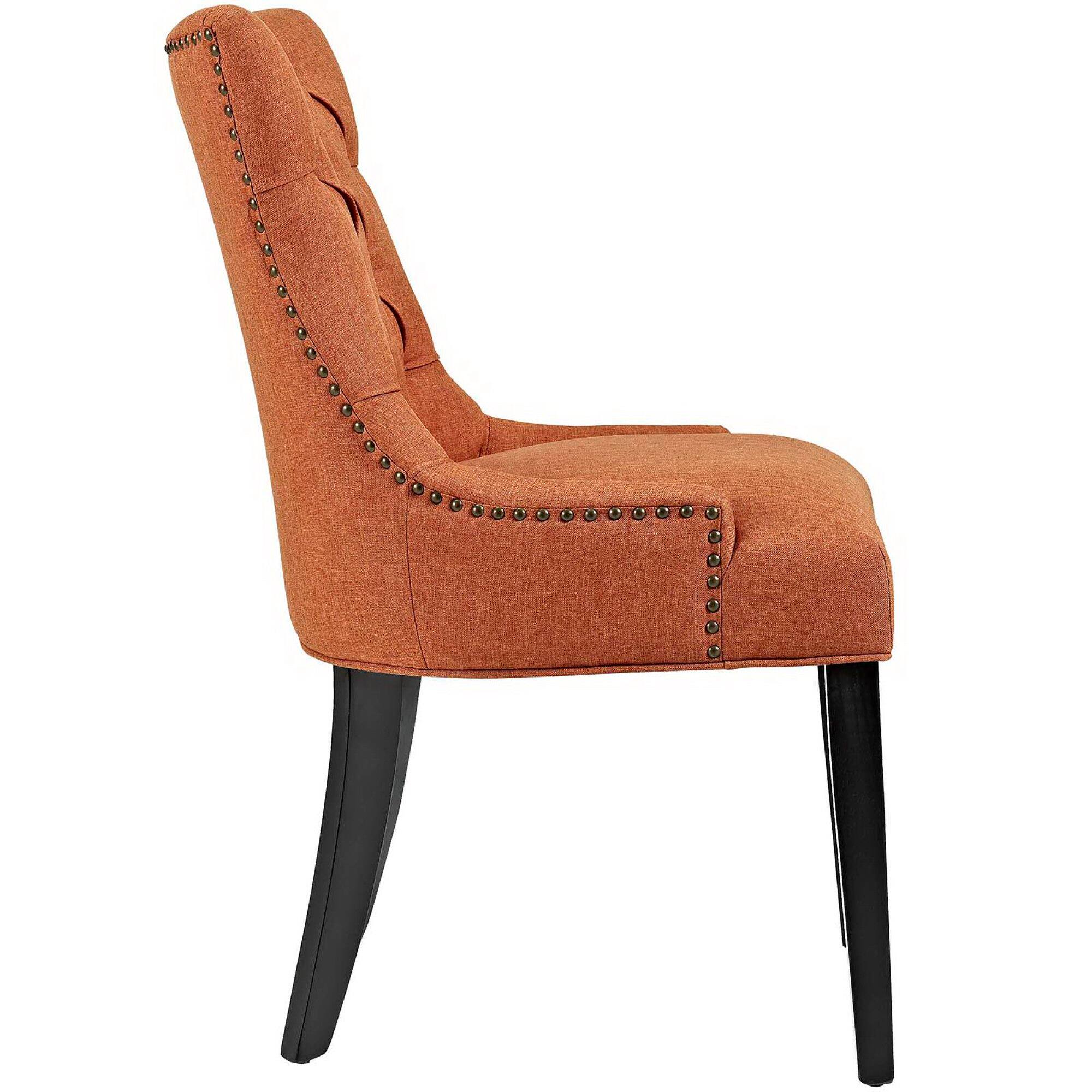 Left. Modway - Regent Tufted Fabric Dining Chair by Modway - Orange.