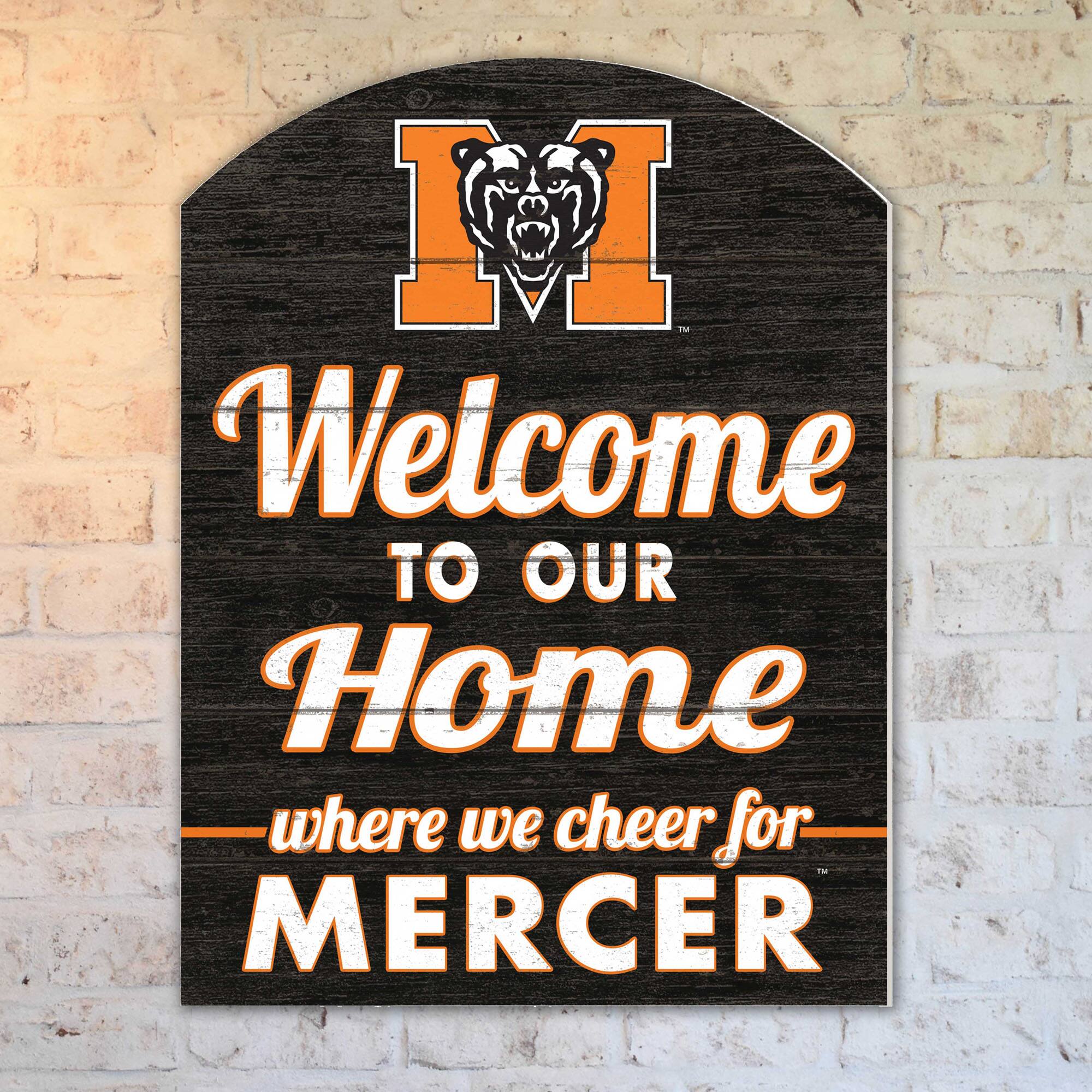 Jardine Mercer Bears 16'' x 22'' Indoor/Outdoor Marquee Sign Orange ...