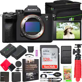 Bundle - Sony - a7 IV Mirrorless Full Frame Camera Body ILCE-7M4 +Photography Accessories