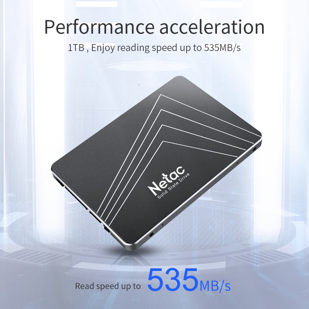 Netac 512GB SSD 2.5'' SATA3.0 III Internal Solid State Drive 500MB