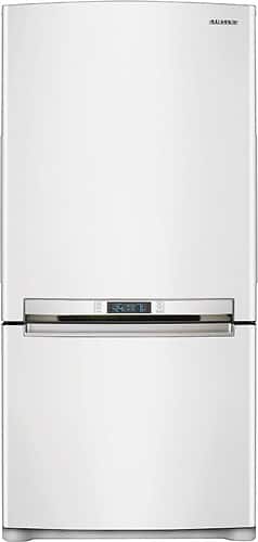 Front Standard. Samsung - Clearance 17.9 Cu. Ft. Bottom-Mount Refrigerator - White.