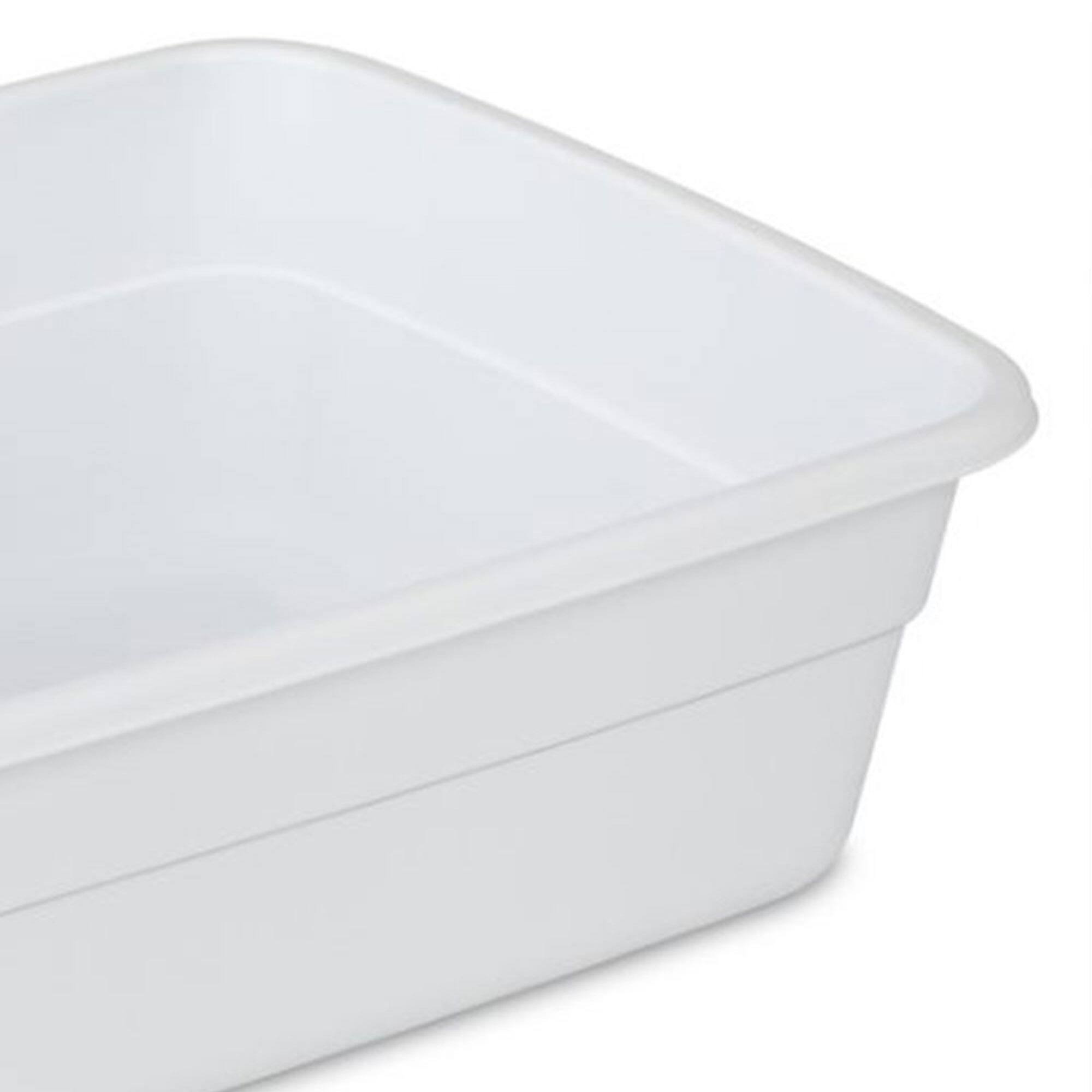 Alt View 6. Sterilite - Sterilite Small Portable Rectangle Plastic 8 Qt Dish Pan Basin, White (24 Pack) - White.