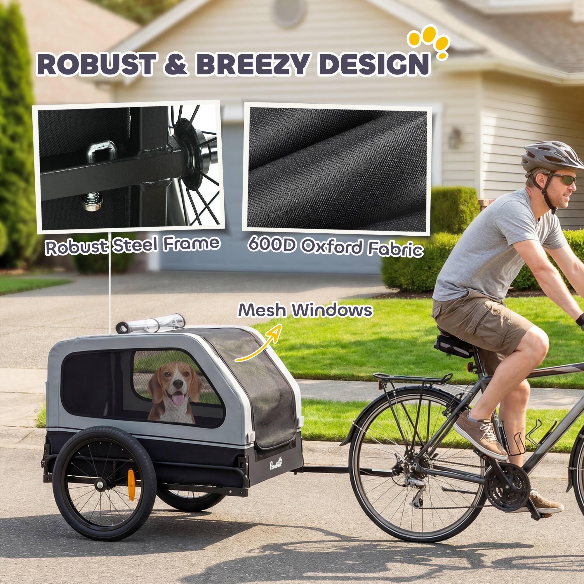 ROBUST & BREEZY DESIGN

- Robust Steel Frame
- 600D Oxford Fabric
- Mesh Windows