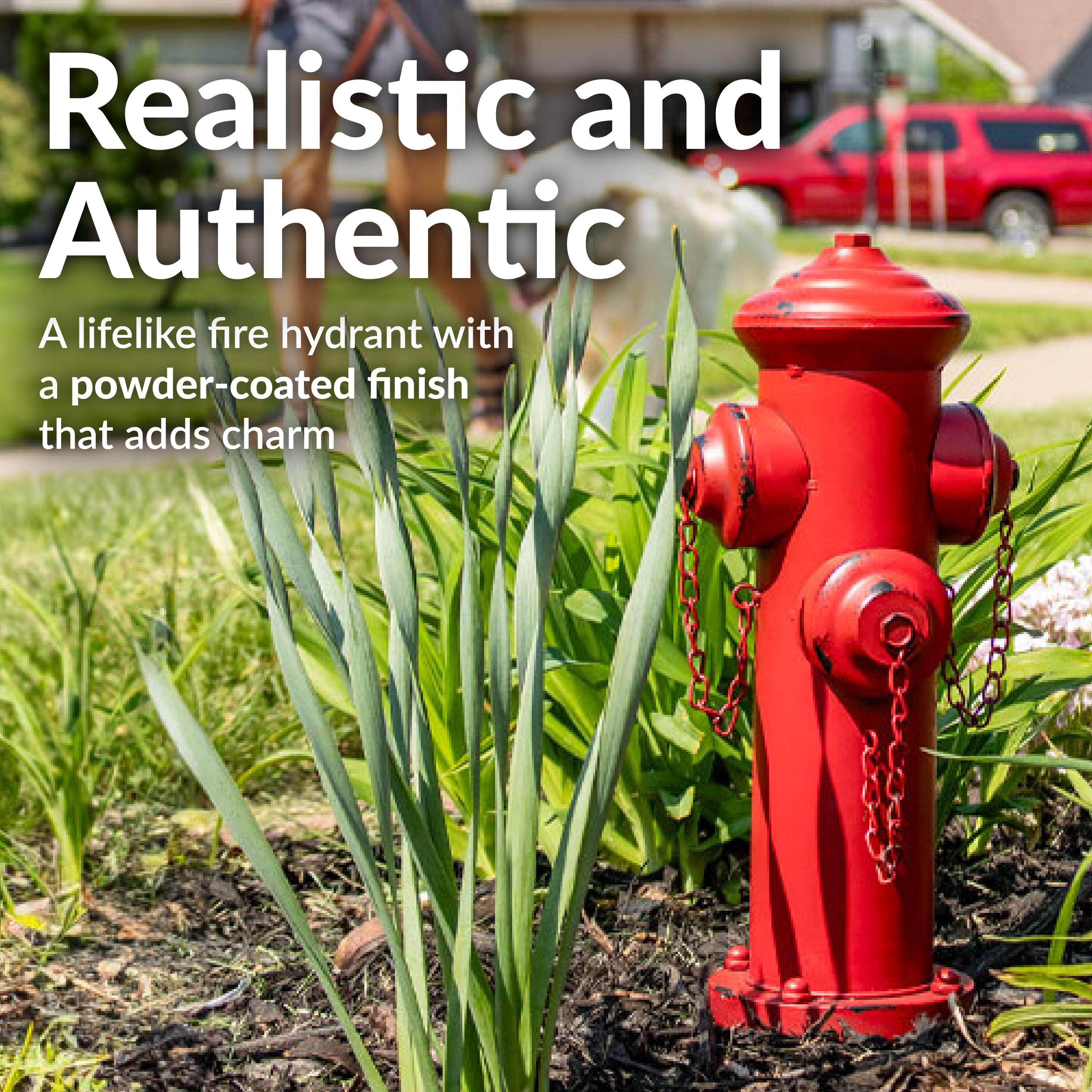 Realistic and Authentic

A lifelike fire hydrant with a powder-coated finish that adds charm