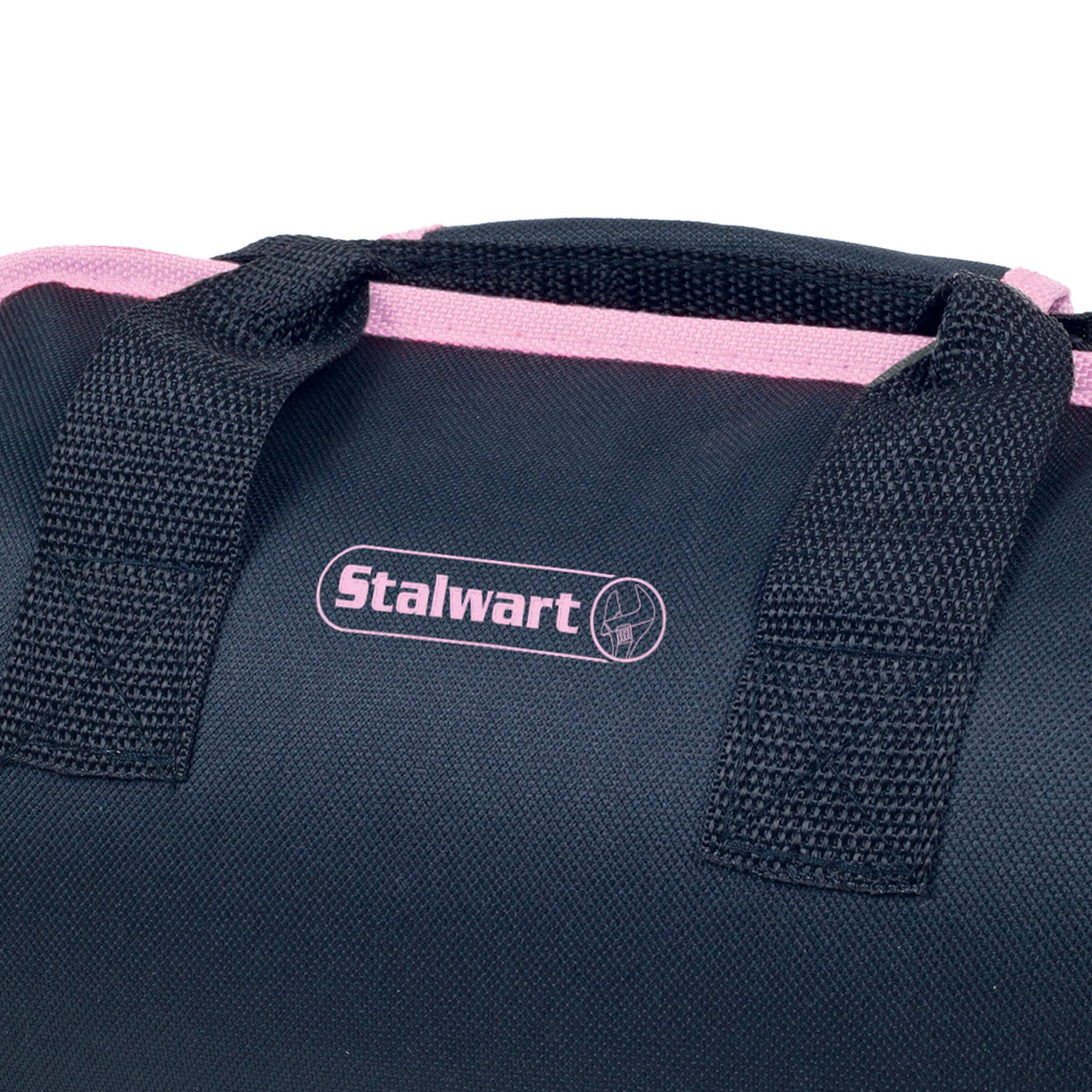 Alt View 8. Stalwart - 86PC Tool Set Household Tool Kit with Screwdrivers, Pliers, Wrenches, Clamps, and Bag for the Home, Office, or Car - Pink.