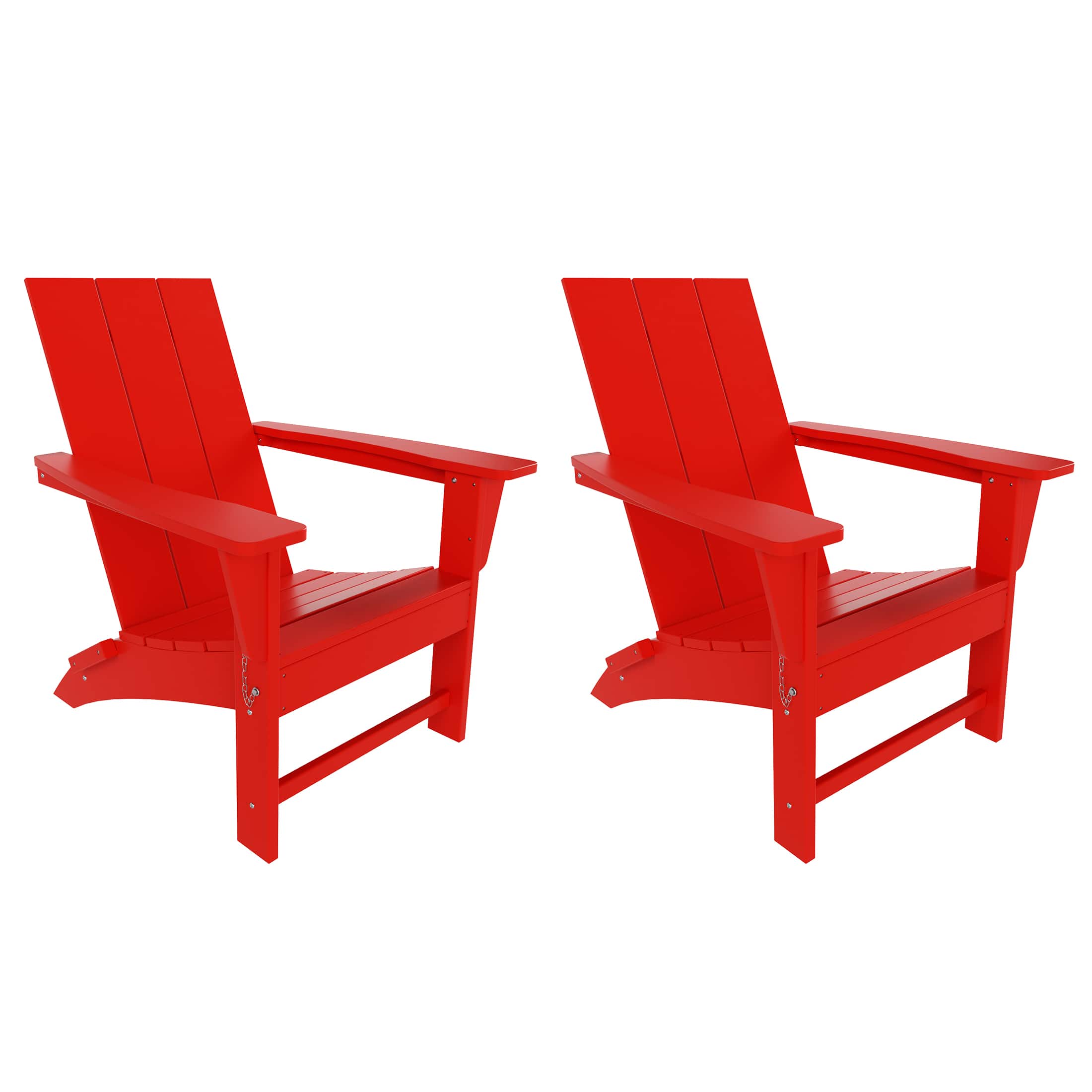 WestinTrends - Ashore Modern Outdoor Folding Adirondack Chair (Set of 2) - Red price history on PriceWatchPro