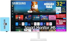 Samsung - 32" FHD VA Smart Monitor with HDR10, 4ms Response Time, Anti-Glare, VESA Mount, HDMI & DKZ Hub, Color - White