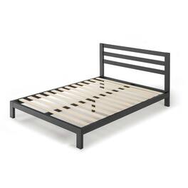 Mellow - Modernista Classic Heavy Duty Platform Bed Frame w/ Headboard, 10", King - Black