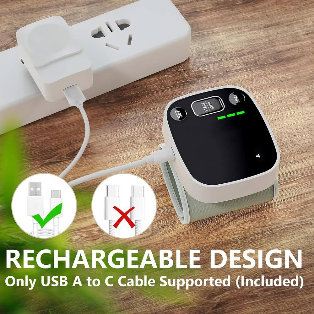 RECHARGEABLE DESIGN  
Only USB A to C Cable Supported (Included)