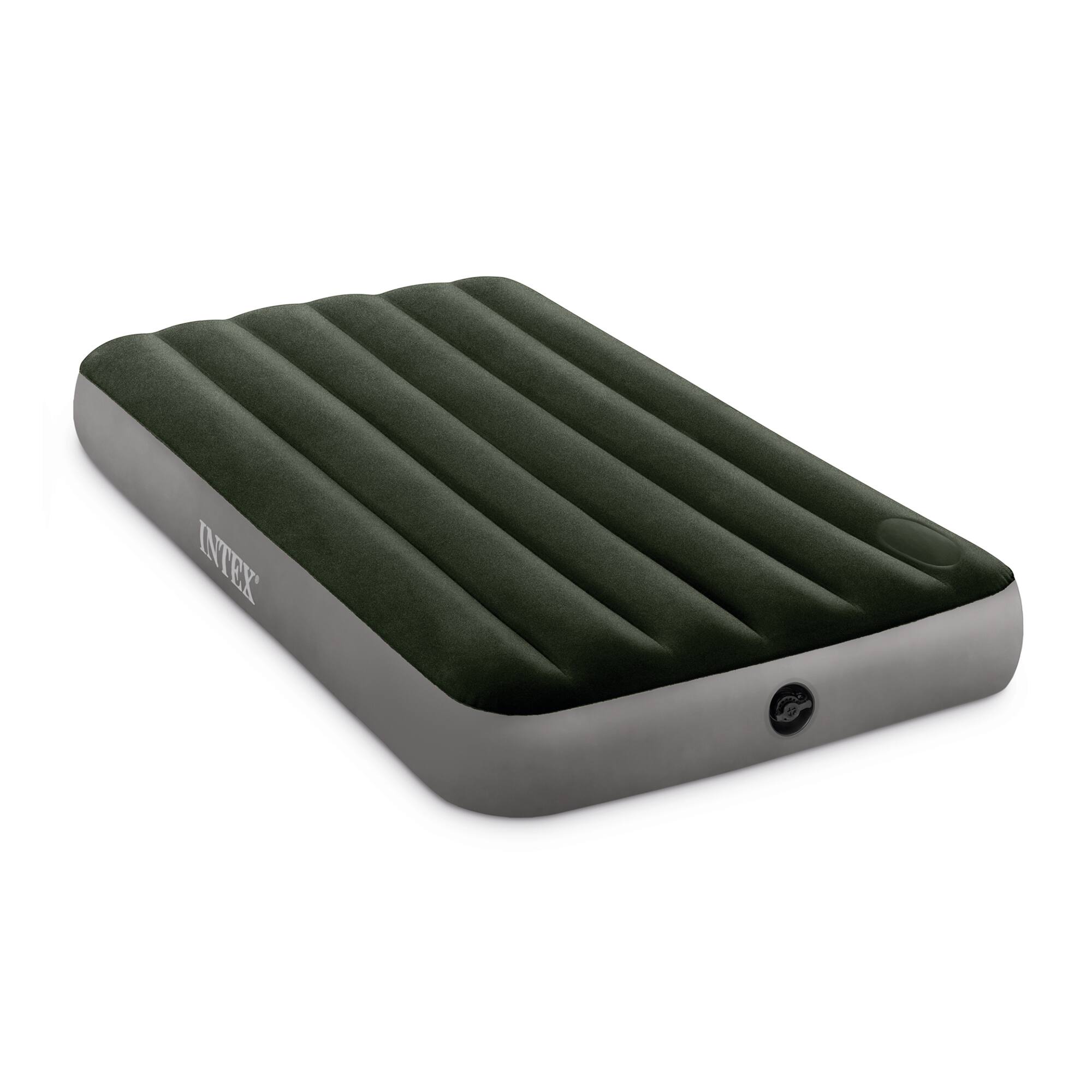 Alt View 1. Intex - Intex Dura-Beam Standard Downy Air Mattress w/Built-In Foot Pump, Twin, 2 Pack - Black.