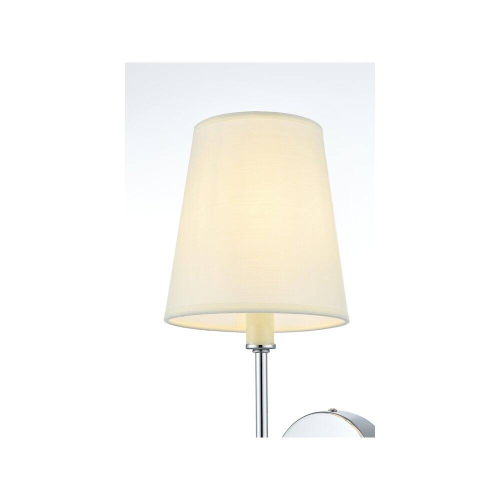 Alt View 2. Living District - Mel 5.5 inch Wall Sconce in Chrome - Chrome And White.
