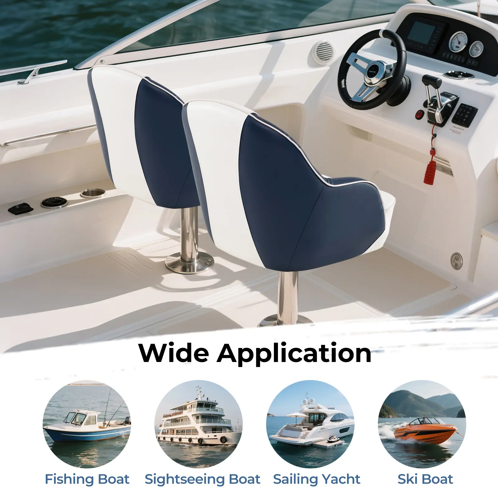 HEOUENNRI Wide Application Fishing Boat Sightseeing Boat Sailing Yacht Ski Boat