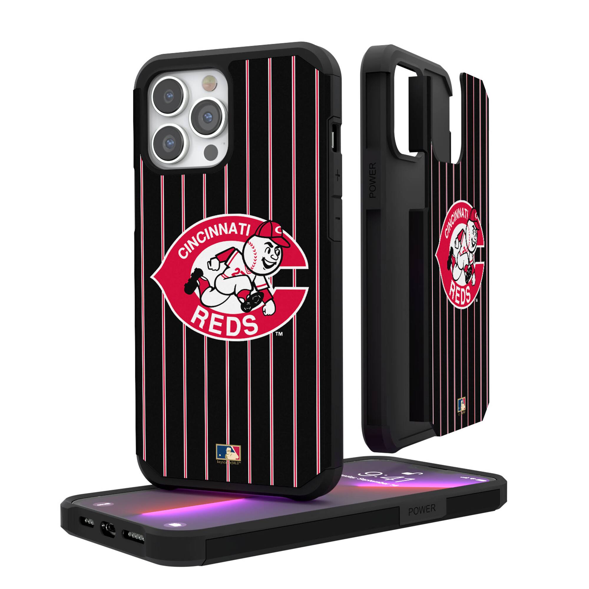 Keyscaper - MLB - Cincinnati Reds Black iPhone Pinstripe Cooperstown Design Rugged Case - 12 Pro Max - Multicolor price history on PriceWatchPro