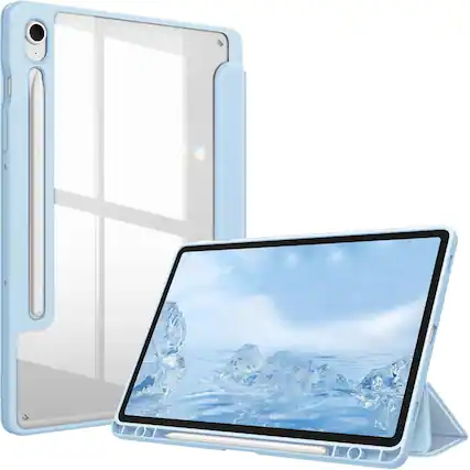 Front. Kitcheniva - Slim Hybrid Protective Case For Samsung Galaxy Tab S10 FE/S9 FE/S9 10.9''–11'' Tablet Blue - Blue.