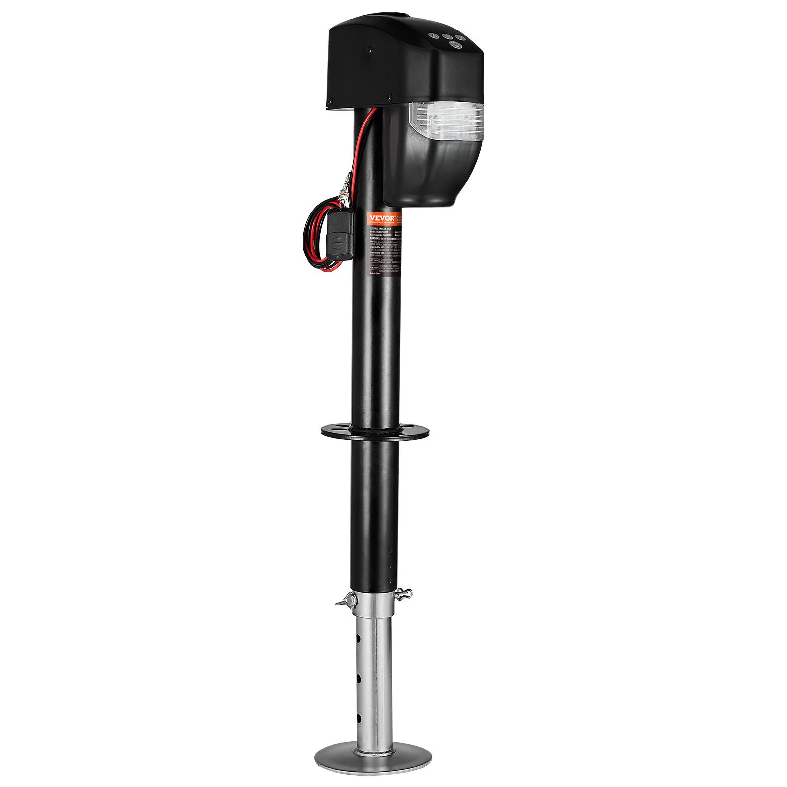 Alt View 5. VEVOR - Electric Trailer Jack, 5000 lbs, Heavy Duty RV Electric Power Tongue Jack with 2 Way Connector, Remote Control - Black.