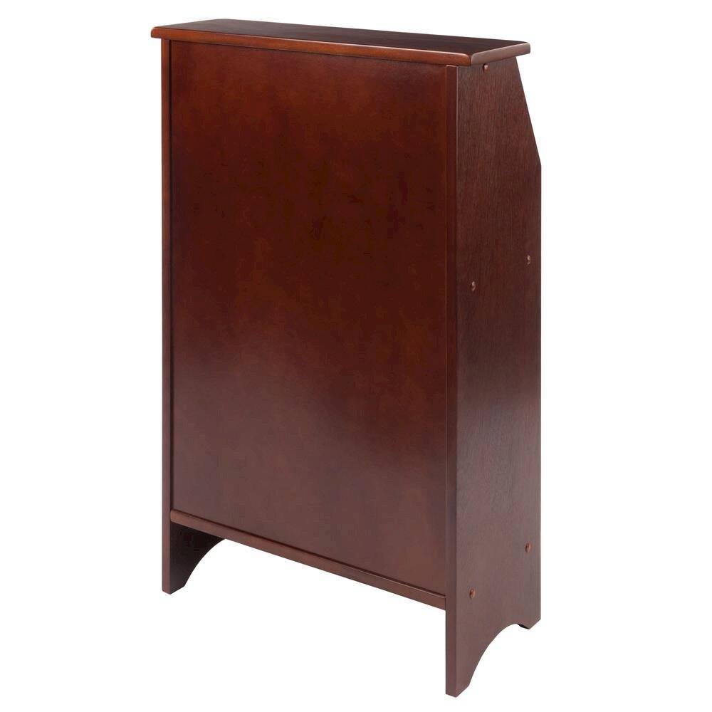 Angle. FurniFact - Walnut Secretary Desk – Classic Roll Top Hidden Desk with Storage - Walnut.