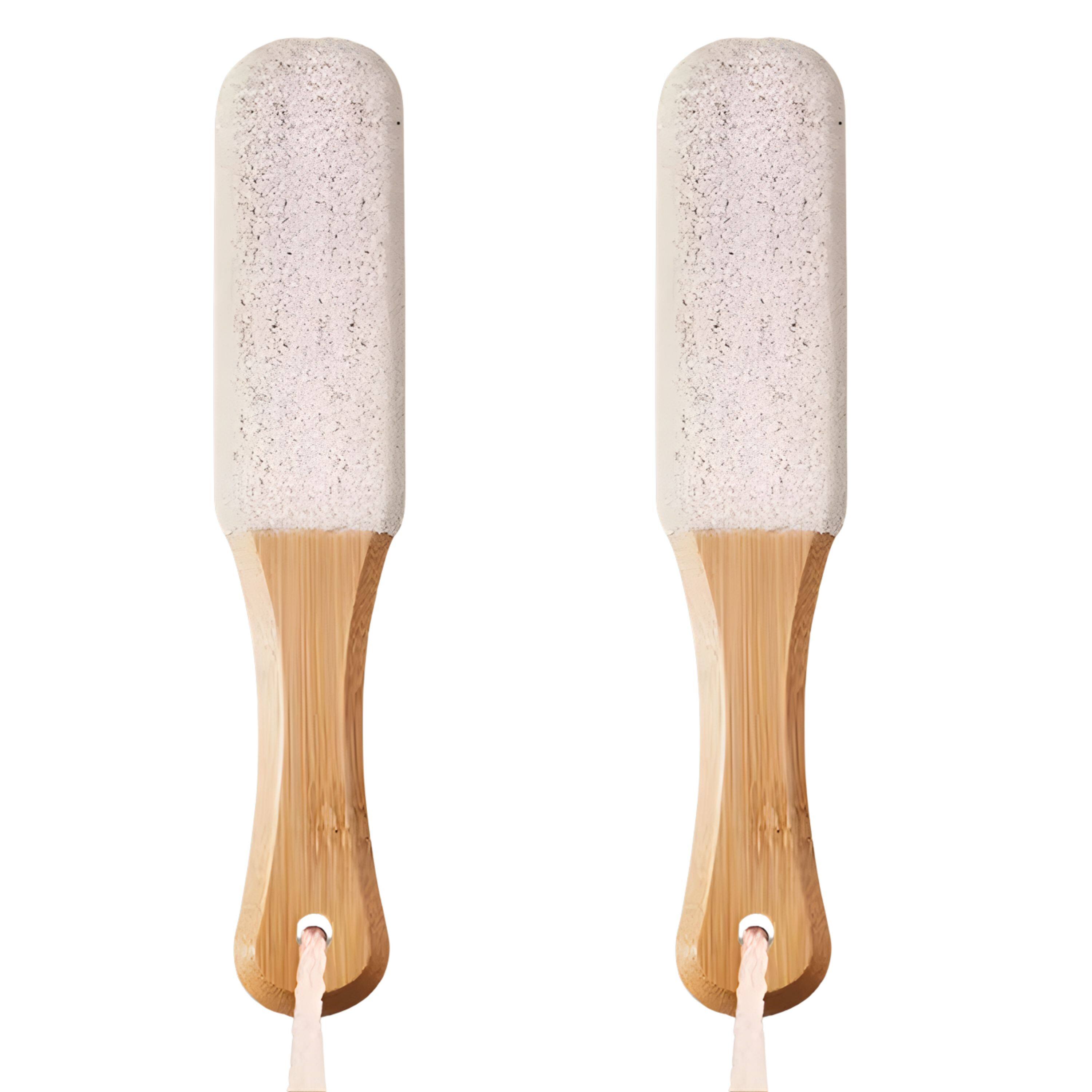 Front. Kitcheniva - Pumice Stone Foot File - Callus Remover for Feet (2 Pack, White).
