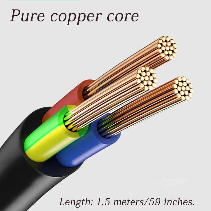 Pure copper core  
Length: 1.5 meters/59 inches.