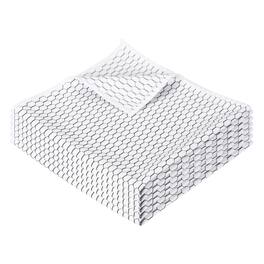 Unique Bargains - 16x16 Inches Fish Scale Microfiber Cloth, 6pcs Ultra Absorbent Lint Free Towel for Glass, Mirror, Kitchen, Cars, Dish - White