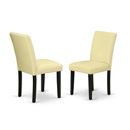 East West Furniture - Dining Room Set Black - Brown