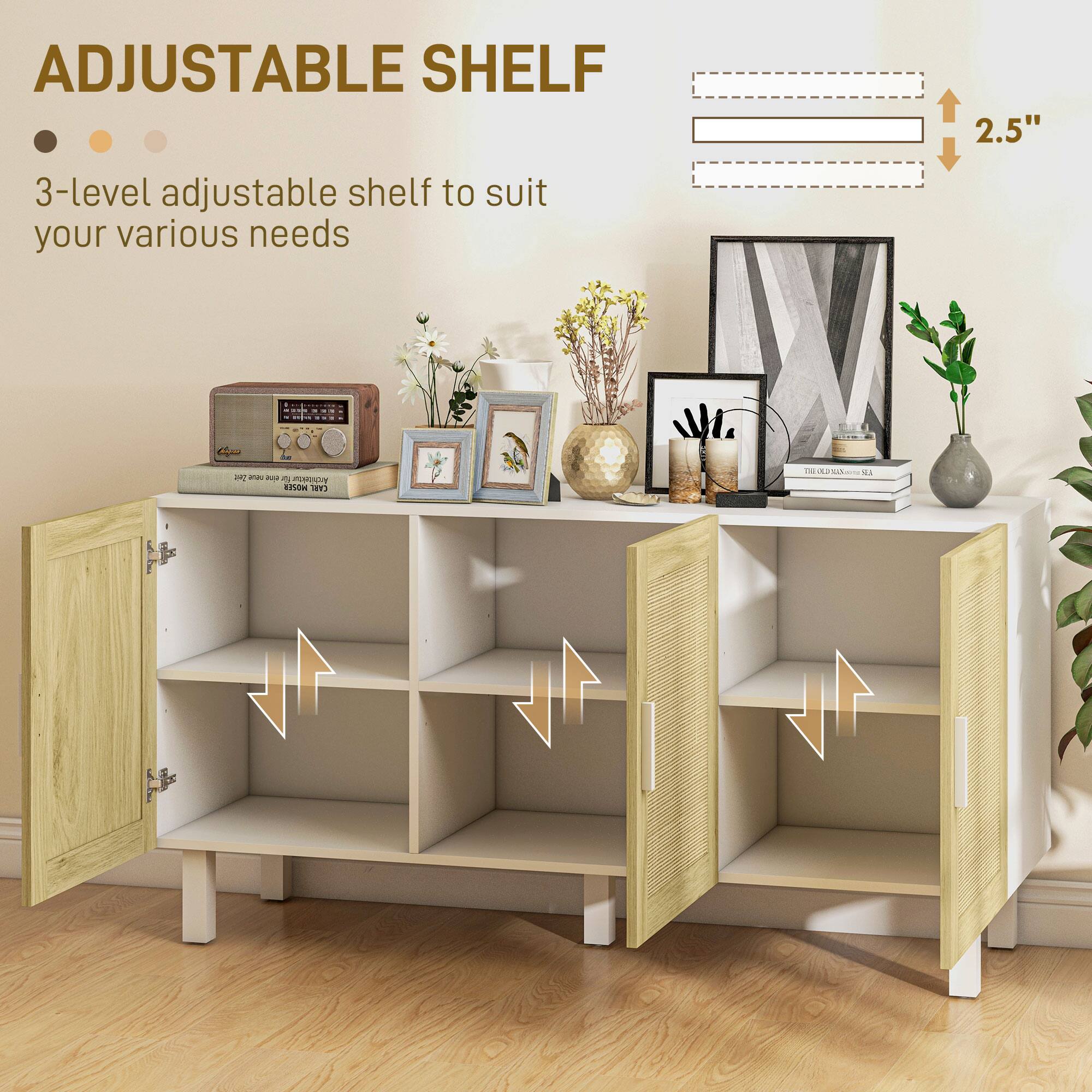 ADJUSTABLE SHELF
3-level adjustable shelf to suit your various needs
2.5"