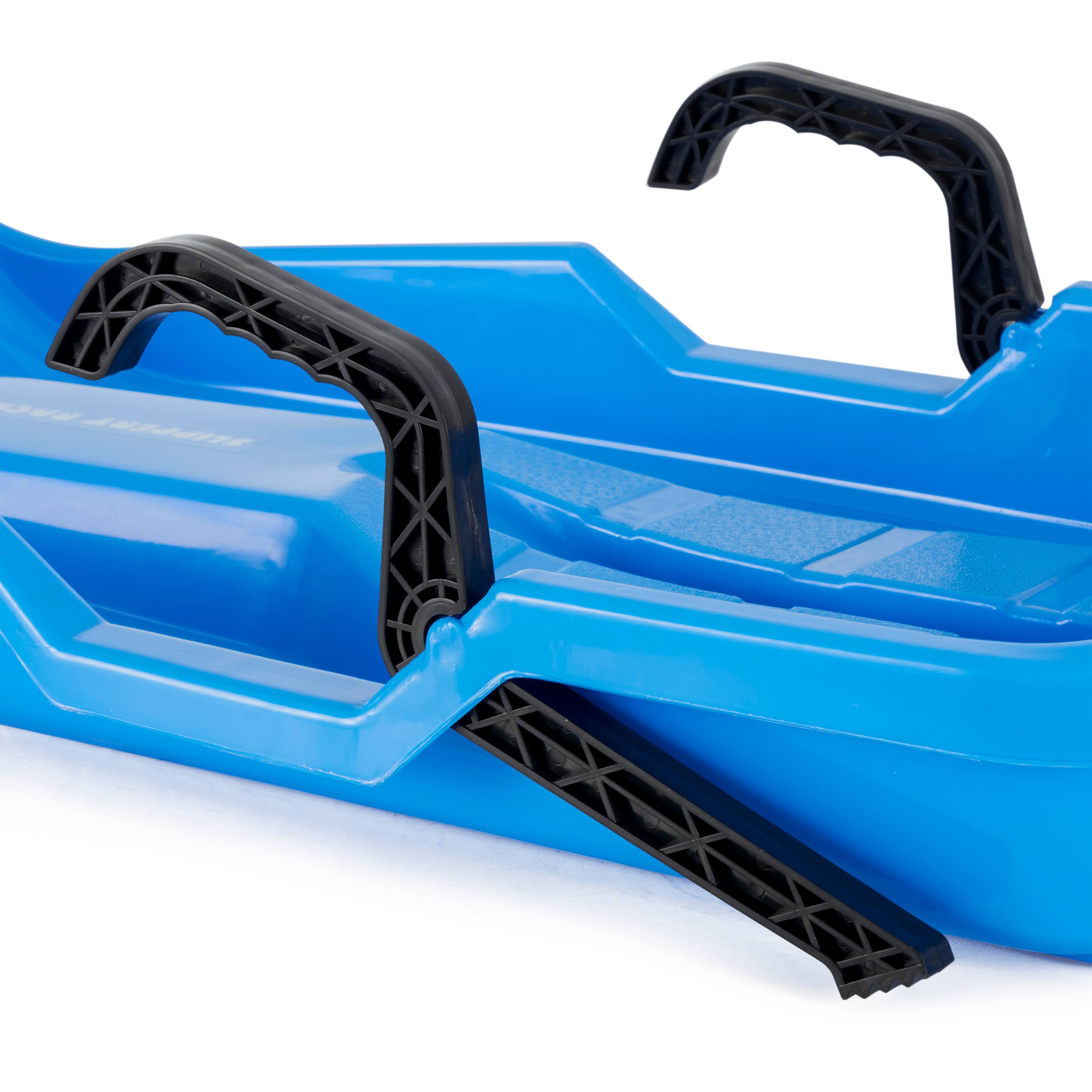 Alt View 5. Slippery Racer - Slippery Racer Downhill Thunder Kids Toddler Plastic Toboggan Snow Sled, Red - Red.